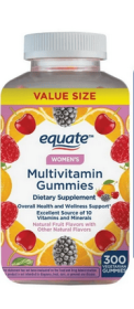 Equate Women's Health and Wellness Support Multivitamin Gummies, 300 Count