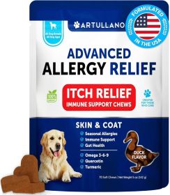 Dog Allergy Relief Chews Itching Skin Relief for Dogs Fish Oil Omega 3 Seasonal Allergies Pills Skin & Coat Anti Itch Hot Spots Treatment Canine