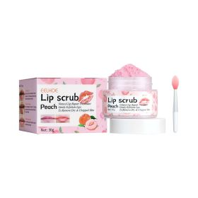 EELHOE Peach Lip Scrub For Fading Lip Lines, Removing Dead Skin, And Hydrating Moisturizing Lip Exfoliation (Option: 1pcs)